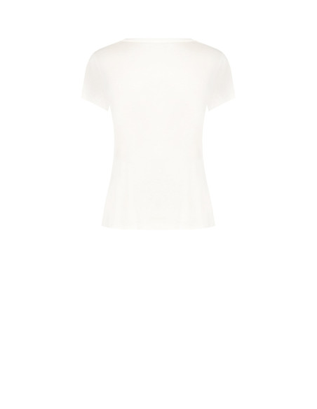 T-Shirt Regular In Cotone Con Stampa Bassotto Cuore E Strass Rinascimento