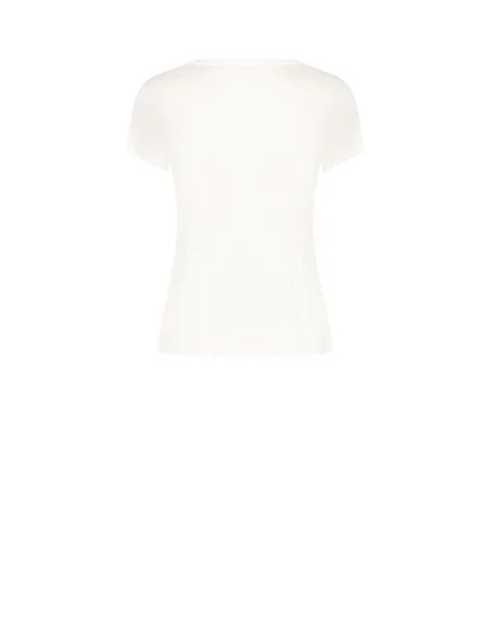 T-Shirt Regular In Cotone Con Stampa Bassotto Cuore E Strass Rinascimento