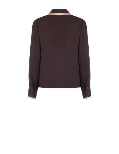 Chemisier en satin mat avec détails contrastants Rinascimento