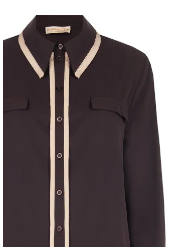 Chemisier en satin mat avec détails contrastants Rinascimento