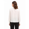 Loose-fitting, flowing satin shirt with a semi-transparent georgette insert – Rinascimento