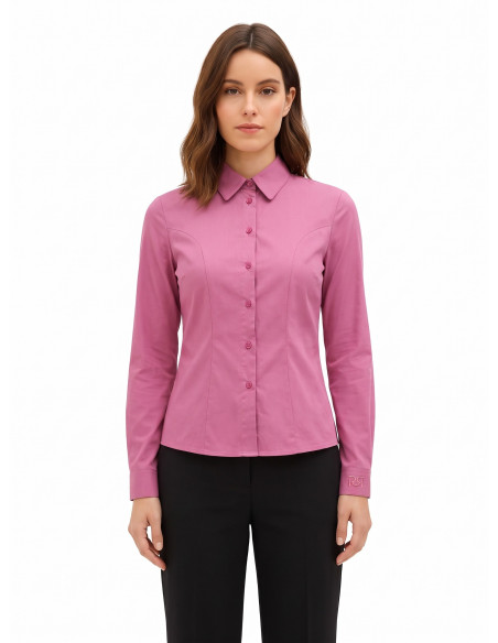 Camicia Sfiancata E Aderente In Cotone Rinascimento