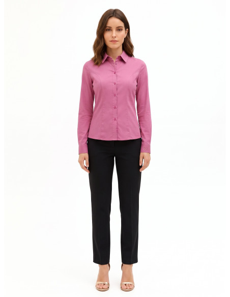 Camicia Sfiancata E Aderente In Cotone Rinascimento