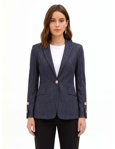 Punto Milano Blazer Jacket with Rinascimento Logo Buttons - Vestiti...