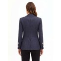 Giacca Blazer In Punto Milano Con Bottoni Logo Rinascimento