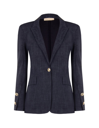 Punto Milano Blazer Jacket with Rinascimento Logo Buttons - Vestiti...