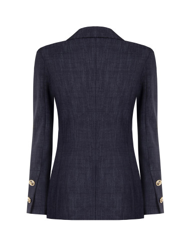Giacca Blazer In Punto Milano Con Bottoni Logo Rinascimento
