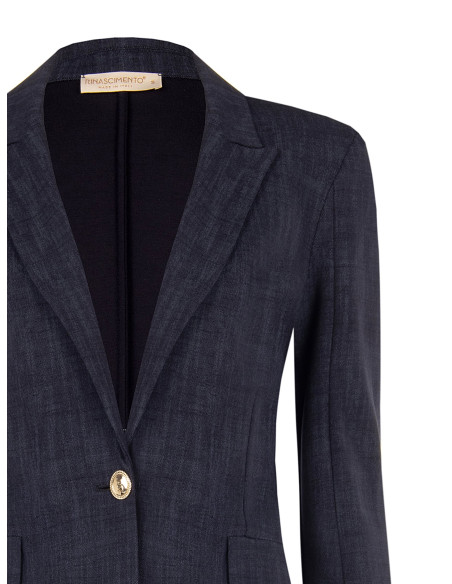 Punto Milano Blazer Jacket with Rinascimento Logo Buttons - Vestiti...
