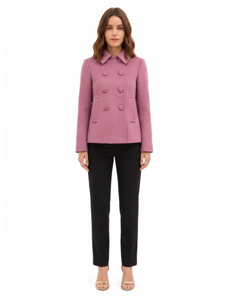 Manteau court oversize en laine avec boutons assortis « Rinasciment...