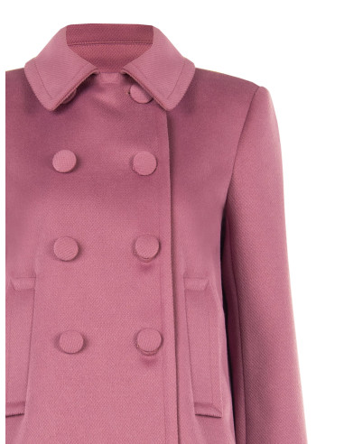 Cappotto Corto Over In Panno Con Bottoni Coordinati Rinascimento