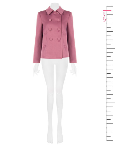 Cappotto Corto Over In Panno Con Bottoni Coordinati Rinascimento