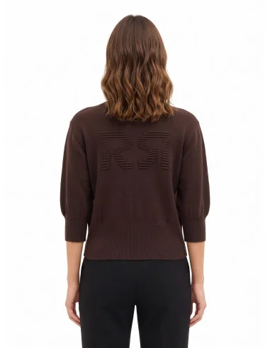 Maglione In Misto Viscosa Con Logo Rr In Rilievo Rinascimento