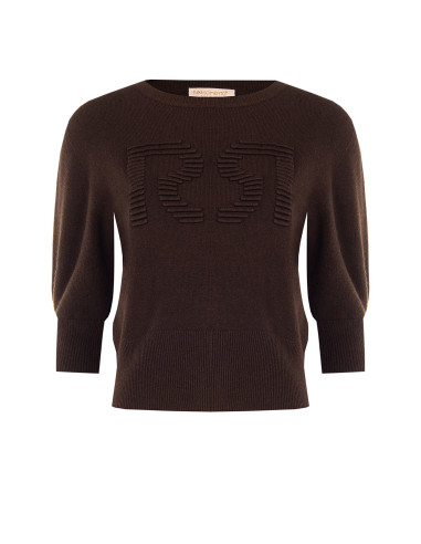 Pull en mélange de viscose avec logo « RR » en relief « Rinasciment...