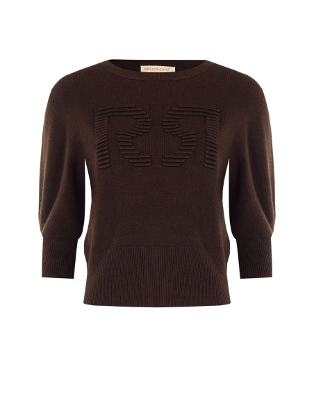 Viscose-blend jumper with embossed RR logo – Rinascimento - Vestiti...