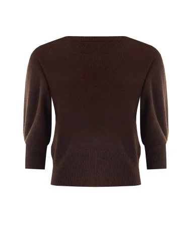 Pull en mélange de viscose avec logo RR en relief Rinascimento