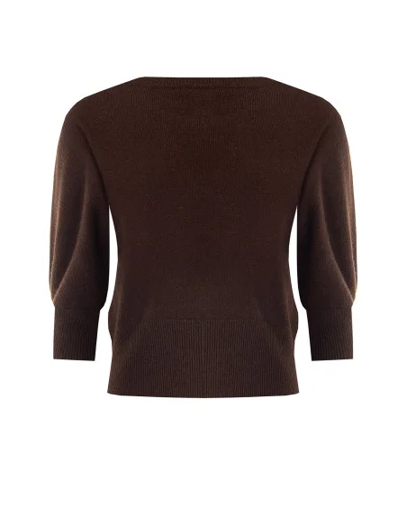 Pull en mélange de viscose avec logo RR en relief Rinascimento