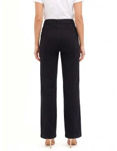 Wide-Leg Jeans with Integrated Belt and Center Seams Rinascimento 2