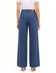 Jean wide leg avec maxi-plis Rinascimento 2