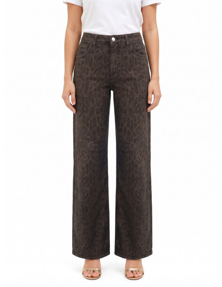Jeans Wide Leg Elasticizzati E Maculati Rinascimento