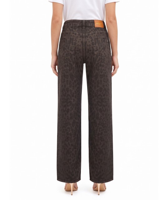 Jeans Wide Leg Elasticizzati E Maculati Rinascimento