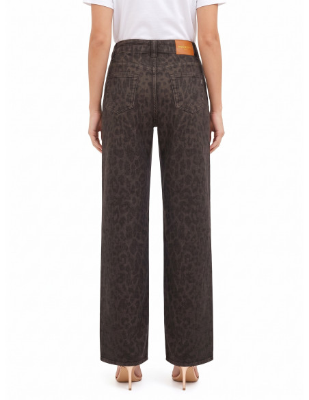Jeans Wide Leg Elasticizzati E Maculati Rinascimento