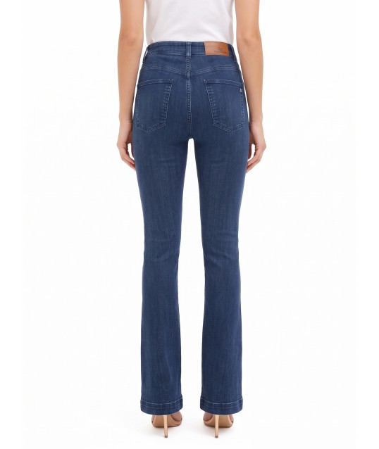 Jean skinny évasé, extensible, avec fermeture éclair sur le devant, Rinascimento