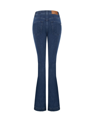 Jeans Skinny Svasati Elasticizzati Con Zip Frontali Rinascimento