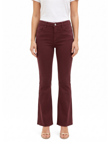 Jean flare extensible avec ourlets à bords francs Rinascimento