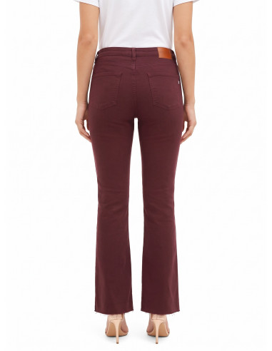 Jeans Flare Elasticizzati Con Orli A Taglio Vivo Rinascimento