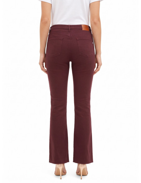 Jean flare extensible avec ourlets à bords francs Rinascimento