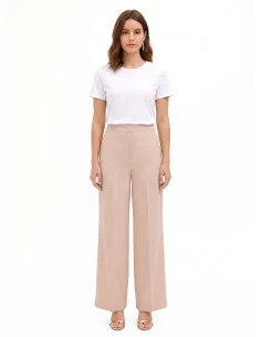 Palazzo Trousers in Cadi Fabric Without Pockets Rinascimento 2