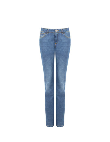 Jeans Straight Elasticizzati Lavaggio Medio Rinascimento