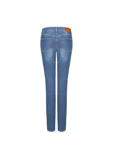 Jeans Straight Elasticizzati Lavaggio Medio Rinascimento
