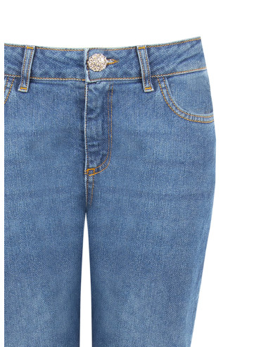 Jeans Straight Elasticizzati Lavaggio Medio Rinascimento