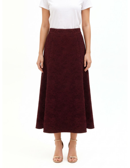 Long Flared Skirt in Embossed Jacquard with Lurex – Rinascimento - ...