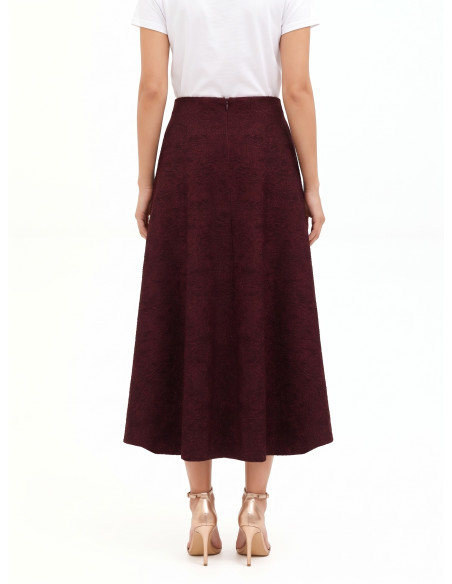 Long Flared Skirt in Embossed Jacquard with Lurex – Rinascimento - ...
