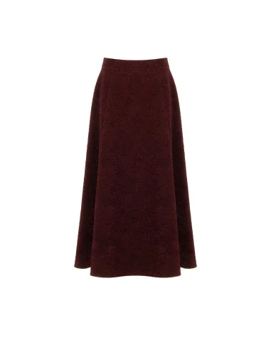Gonna Lunga Svasata In Jacquard Goffrato Con Lurex Rinascimento