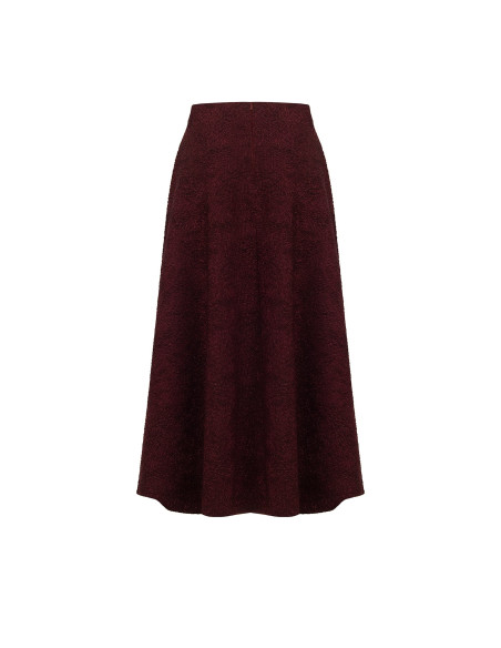 Jupe longue évasée en jacquard gaufré avec lurex « Rinascimento » -...