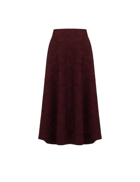 Jupe longue évasée en jacquard gaufré avec lurex Rinascimento