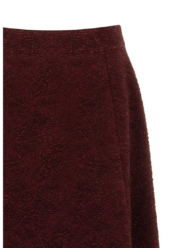 Long Flared Skirt in Embossed Jacquard with Lurex Rinascimento