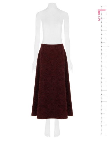 Jupe longue évasée en jacquard gaufré avec lurex « Rinascimento » -...