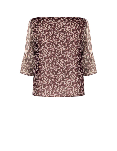 Blouse fluide pour femmes rondes en georgette, avec encolure en goutte d'eau et épaules dénudées...