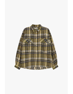 Camicia A Quadri Con Tasche E Dettagli Brillanti Dixie