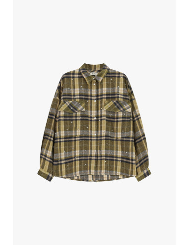 Dixie Checked Shirt with Pockets and Sparkly Details - Vestiti Firm...