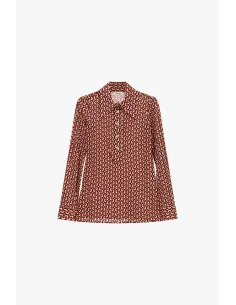 Camicia Fantasia Geometrica Con Bottoni Frontali Dixie