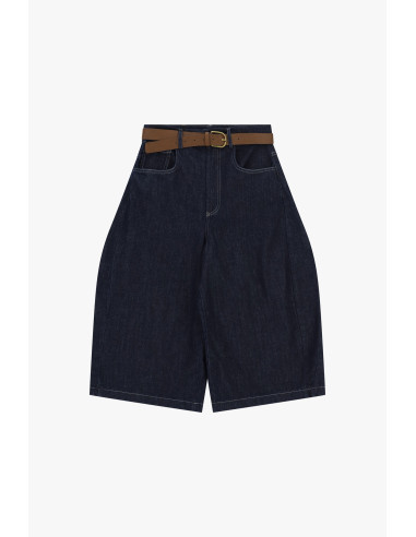 Dixie High-Waisted Shorts with Belt and Loose Fit - Vestiti Firmati...