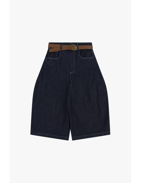 Dixie High-Waisted Shorts with Belt and Loose Fit - Vestiti Firmati...