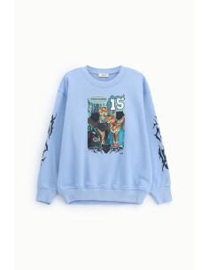 Sweat à col rond avec imprimé graphique et détails tribaux Dixie - ...