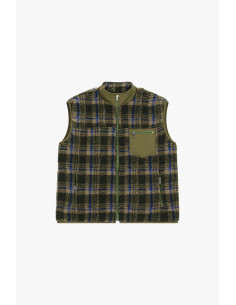 Dixie Checked Sleeveless Waistcoat with Zip Pocket - Vestiti Firmat... 2