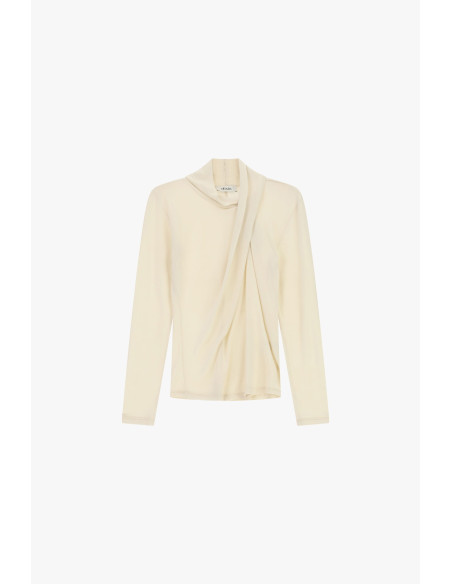 Pull drapé à col souple et manches longues Dixie - Vestiti Firmati ...